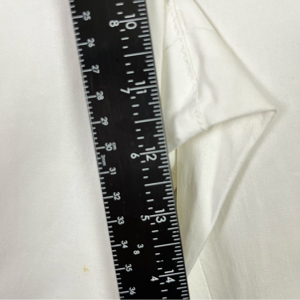 Larry Levine Pants Womens 8‎ White Capri Stretch Casual Flat Front - Picture 11 of 13